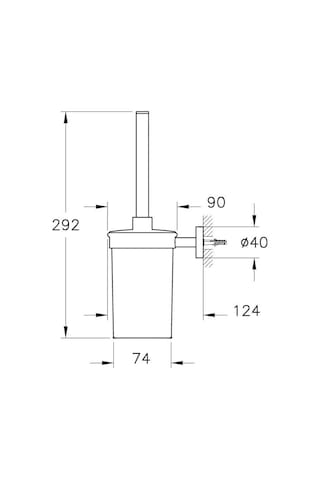 VitrA Base 200 Tuvalet Fırçalığı Krom A44104