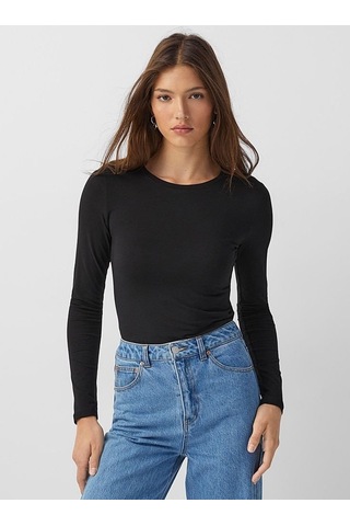 Reka Moda Süprem Kumaş Bluz Siyah