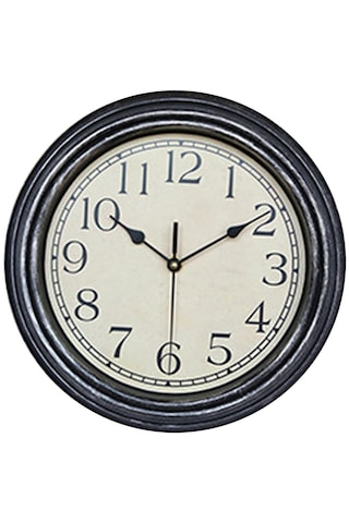 Homyl Antika Tarzı Yuvarlak Duvar Saati Banyo Yurt Dekorları 12 Antika Sarısı