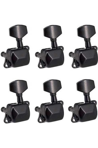 Trendooze Yüksek Performanslı 6 Saplı Elektro Gitar Akort Anahtarı, Siyah, Pratik Kurulum