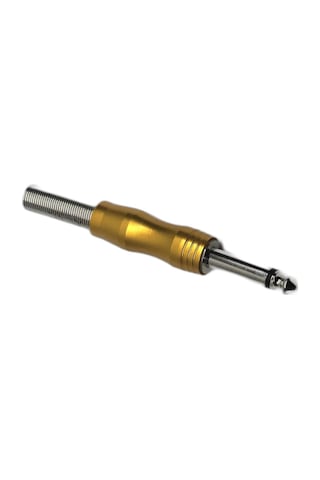 6.35mm Mono Erkek Jak Altın Kaplama Metal Kasa Gitar Amfi Hoparlör Mikrofon Ses Kablosu Ucu Gold