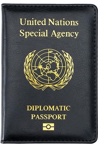 Trendooze Siyah Pasaport Milletler Kapağı Diplomatik Birleşmiş Qz Siyah