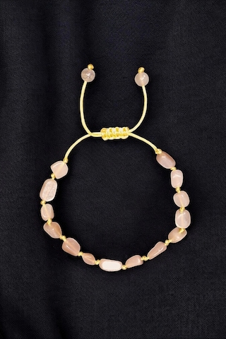 Turuncu Aytaşı Doğal Taş Bileklik Makrome Ayarlı 633-1 Peach Moonstone Turuncu