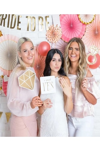10'lu Bride To Be Konuşma Balonu, Bekarlığa Veda Partisi Konuşma Çubuğu Parti Seti Türkçe Yazı
