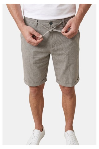 Deep Sea Deepsea Vizon Slim Fit Likralı Çizgi Dokulu Beli Lastikli İpli Erkek Şort Kapri 2601743