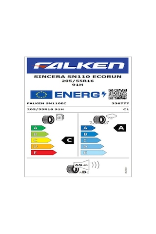 Falken 205/55 R16 Tl 91H Sıncera Sn110 Oto Yaz Lastiği Üretim Tarihi:2026