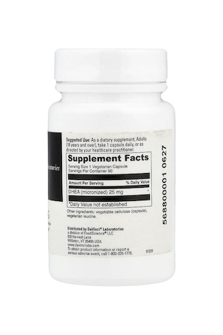 Davinci Laboratories, Micronised Dhea, 25 Mg, 90 Capsules