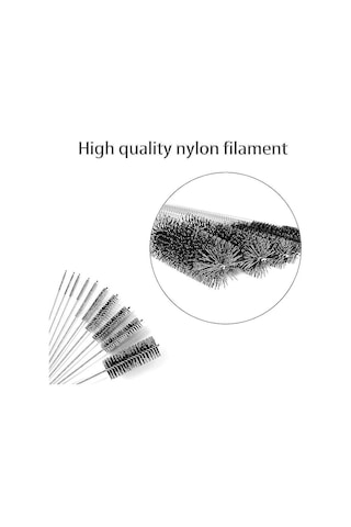 Temizleme Fırçası 10 Adet , Temizleme Fırçası, Pipet Fırçası, Dar Kaplar Ve Küçük Köşeler İçin, Örneğin Su Isıtıcısı, Çaydanlık, Klavye, Pipet Siyah