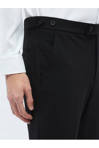 Siyah Dokuma Regular Fit Casual Pantolon 687357 Siyah