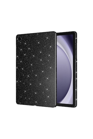 Thegencoo Galaxy Tab S7 T870 Simli Parlak Görünümlü Uyumlu Tablet Koton Kılıf-siyah Tablet Kılıfı