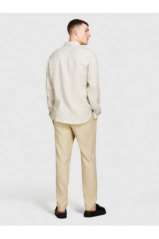 Sisley %100 Keten Regular Fit Gömlek Erkek Gri Gömlek - 324p5bkusq029 Bej