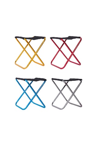 Açık Mekan Taşınabilir Kamp Katlanır Sandalye 7075 Alüminyum Alaşım Balıkçı Barbekü Dışkısı, Boyut: 24.5x22.5x27cm Altın , Boyut:kamp Katlanır Sandalye Altın Mor