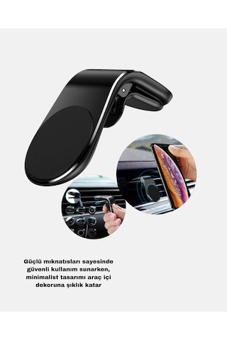 Araç İçi Telefon Tutucu + Quick Charge 3.0 Araç Şarj Cihazı Seti Cn