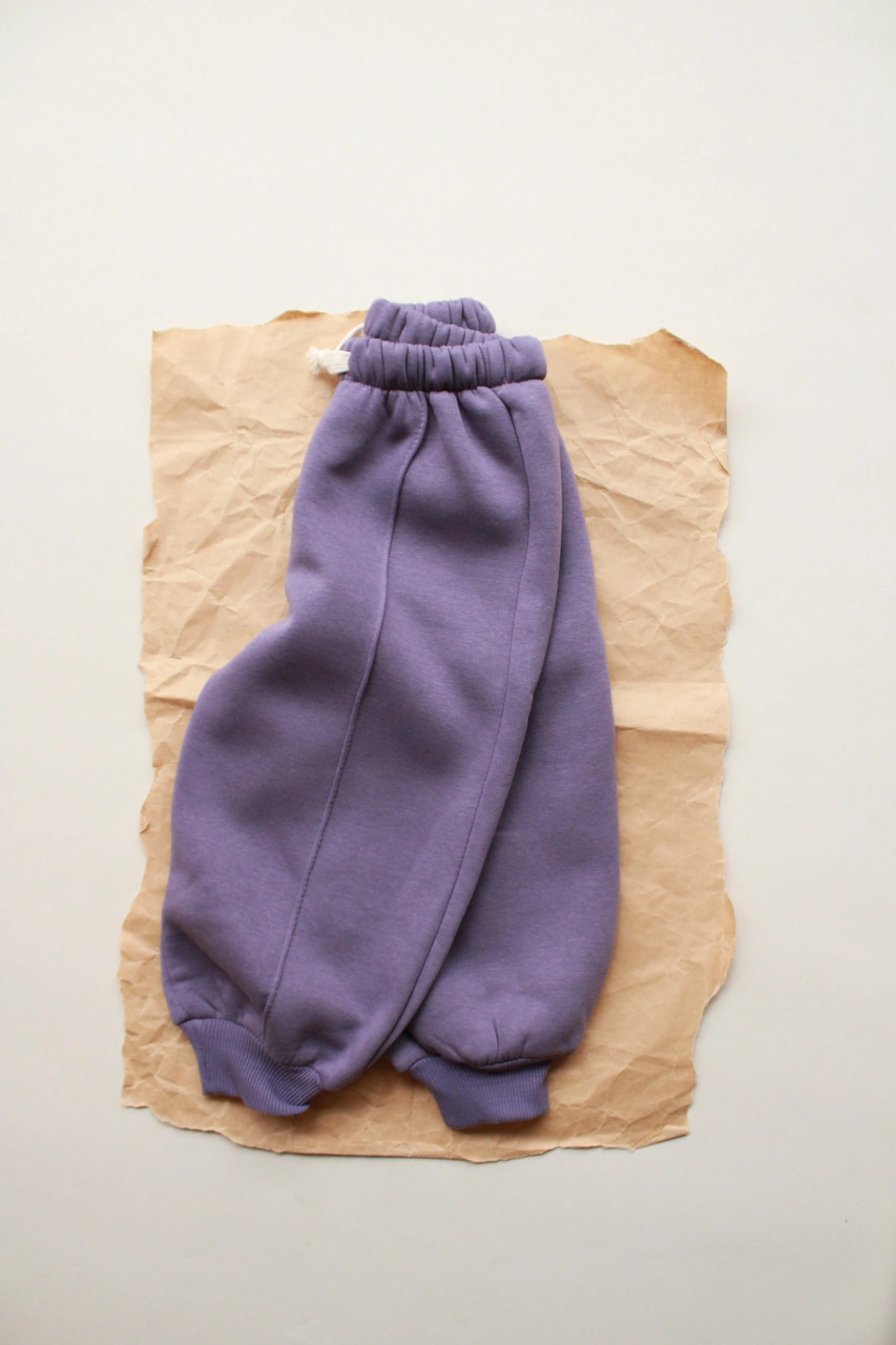 Mor Polarlı Eşofman Altı Lila