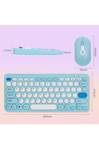 Ximistore9 Siyah 2.4g Kablosuz Klavye-fare Seti - Punk Yaylı Tuş Tasarımı, Numara Klavyesi, 10m Erişim, Ofis Ve Çalışma İçin Uyumlu Diğer