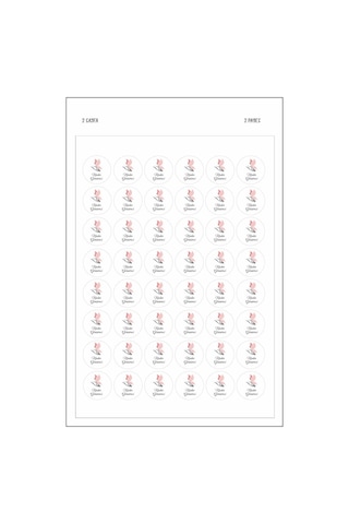 Girişimci Kadın Sticker Paketleme Etiketi 3x3 Cm 96 Adet
