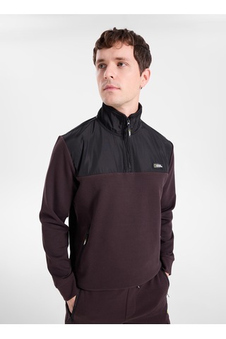 National Geographic N6wm-swt4349 Kahverengi Erkek Sweatshirt Kahve
