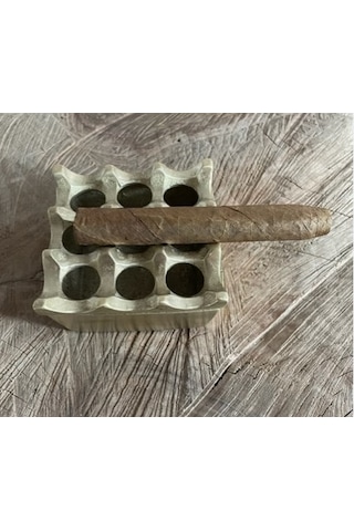 ANTİK PİRİNÇ SARI KÜLLÜK PURO KÜLLÜĞÜ SİĞARA KÜLLÜK 8*8CM