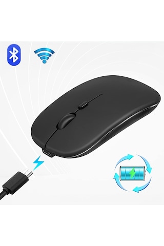 Hymark M235 Sessiz Tıklama Şarjlı Çift Modlu Bluetooth Kablosuz Mouse