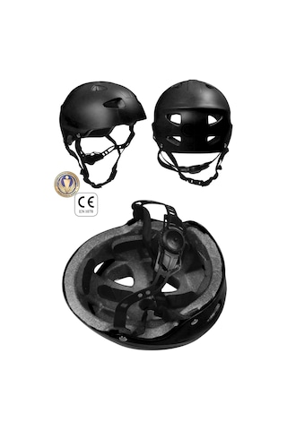 Siyah Çocuk Kaskı Spor Koruyucu Başlık Kaskı Kaykay Bisiklet Scooter Paten İçin Kask Ayarlanabilir Siyah