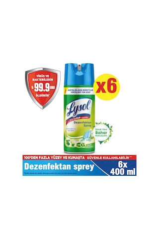 Lysol Dezenfektan Sprey Bahar Ferahlığı 6 x 400 ML
