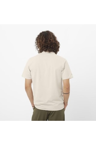 Salomon Trackline Polo M Erkek T-shirt-29833 Krem