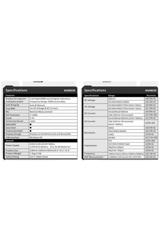 Mastech M9803r Masa Tipi Dijital Multimetre
