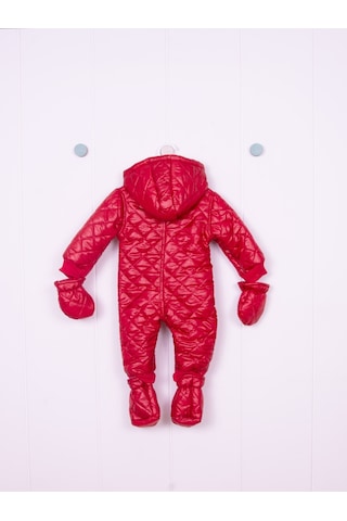 Kırmızı Mikro Kozmonot Eldiven Patikli Astronot Tulum Kırmızı