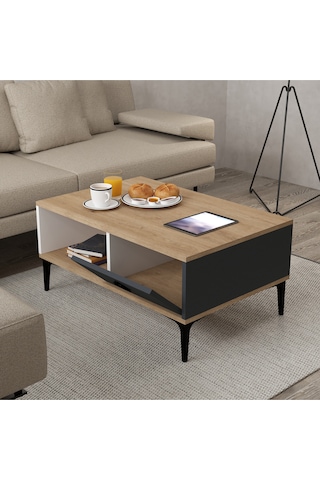 2001 Sare Orta Sehpa Sepet-antrasit-beyaz Sepet