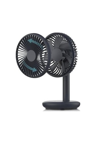 Masaüstü Fan 2000 Mah Pil Kapasitesi Usb Şarj Masası Süper Sessiz Dizüstü Soğutucu Masaüstü Fan 4 Hız Soğutma Araçları Xdefop Siyah