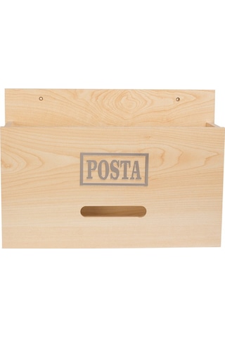 Ahşap Posta Ve Fatura Kutusu Ceviz Akça 2 Renk