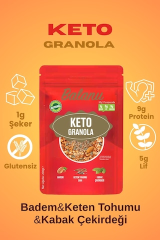 Keto Granola 200gr X3 Adet