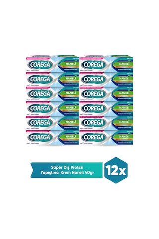 Corega Süper Protez Yapıştırıcı Krem 12 x 40 G Corega Süper Protez Yapıştırıcı Krem 12 x 40 G