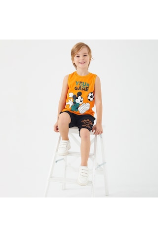 Mickey Mouse D4787-3 Çocuk  Turuncu Alt Üst Takım