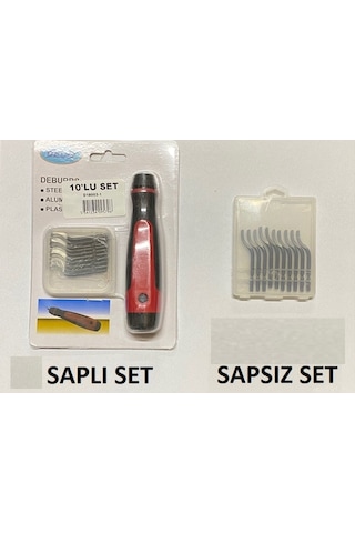 Çapak Alma Raspa Seti 10'Lu Ve Sapsız Sapli Set