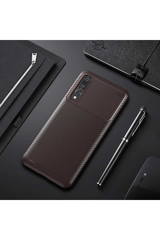 Huawei P20 Pro Kılıf Koruyucu Tasarim Negro Silikon Kapak