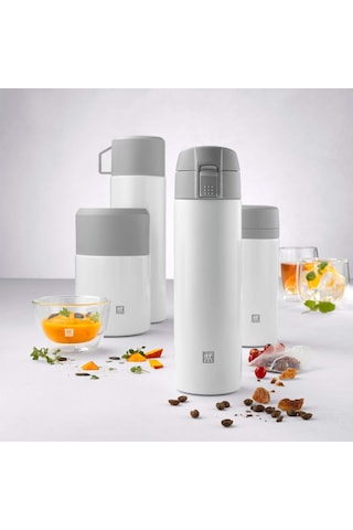 Zwilling Thermo Çay Demlikli Matara, Paslanmaz Çelik, Siyah, 420 Çok Renkli
