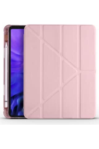 Apple Uyumlu iPad 10.5 Inc 7. Nesil Kılıf Kalemlikli Premium Standlı Katlanabilir Kılıf Trifolding Kılıf