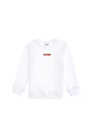 U.S. Polo Assn. Erkek Çocuk Beyaz Bisiklet Yaka Sweatshirt 50293567-VR013