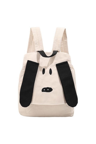 Charhp&kejnt Otantik Karikatür Sırt Çantası 2023 Yeni Sevimli Öğrenci Kanvas Çanta Basit Çok Yönlü Okul Çantası Beyaz