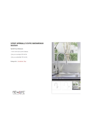Newarc - Step Spiralli Eviye Bataryası Krom - 900591