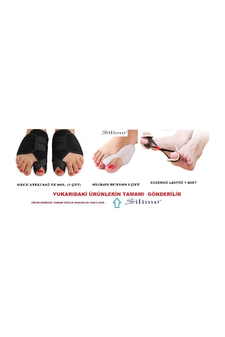 Halluks Valgus Gece Ateli Ayak Baş Parmak Bunyon Silikon