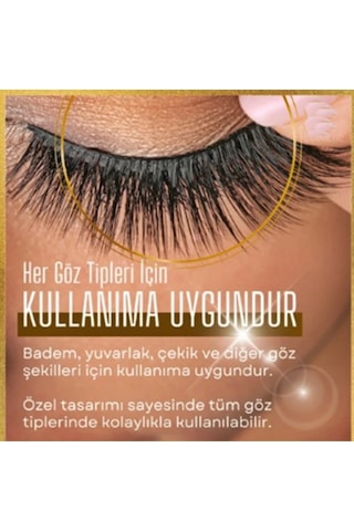 3d Manyetik 12 Adet Takma Kirpik Seti 6 Çift + 2 Adet Likit Eyeliner Yapıştırıcı + Kirpik Cımbızı