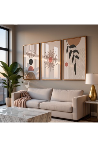 3'lü Modern Boho Poster Seti
