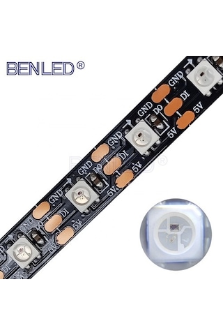 5 V Adreslenebilir Ws2812b Argb Pixel Şerit Led M60 Led 1 M Magic Led