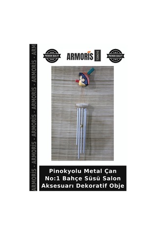 Pinokyolu Metal Çan No:1 Bahçe Süsü Salon Aksesuarı Dekoratif Obje