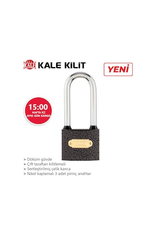 Kale Kilit Döküm Asma Kilit - Uzun Kanca 30 Mm