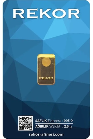 Rekor 2,5 Gr Külçe Altın