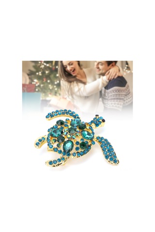 Lemestar Kaplumbağa Şekilli Alliage Broş, Rhine Taşlı Kadın Aksesuarı, Gündelik Ve Özel Etkinliklerde Giyilebilir, Elbise Çanta Dekorasyonu Çok Renkli