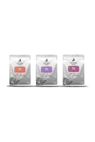Addis Ababa Coffee Etiyopya Kahveleri Çekirdek Kahve 3 X 250 G
